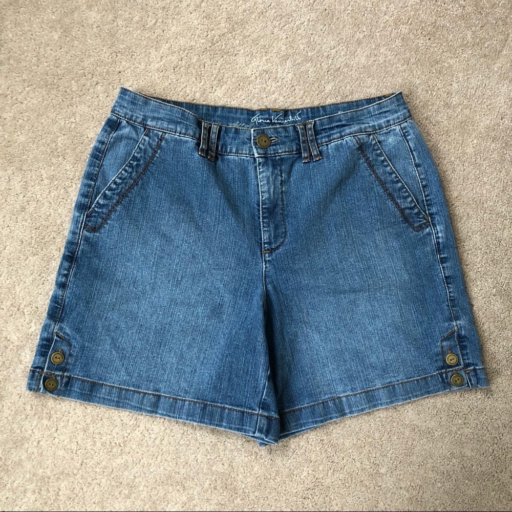 Denim blue jean shorts